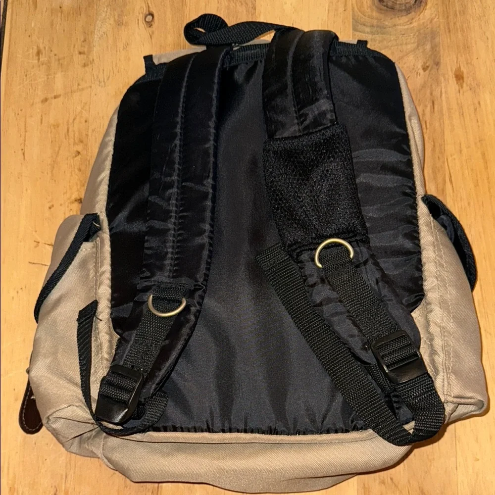 Sierra Club khaki beige lightweight Canvas Backpack Rucksack - Picture 3 of 7